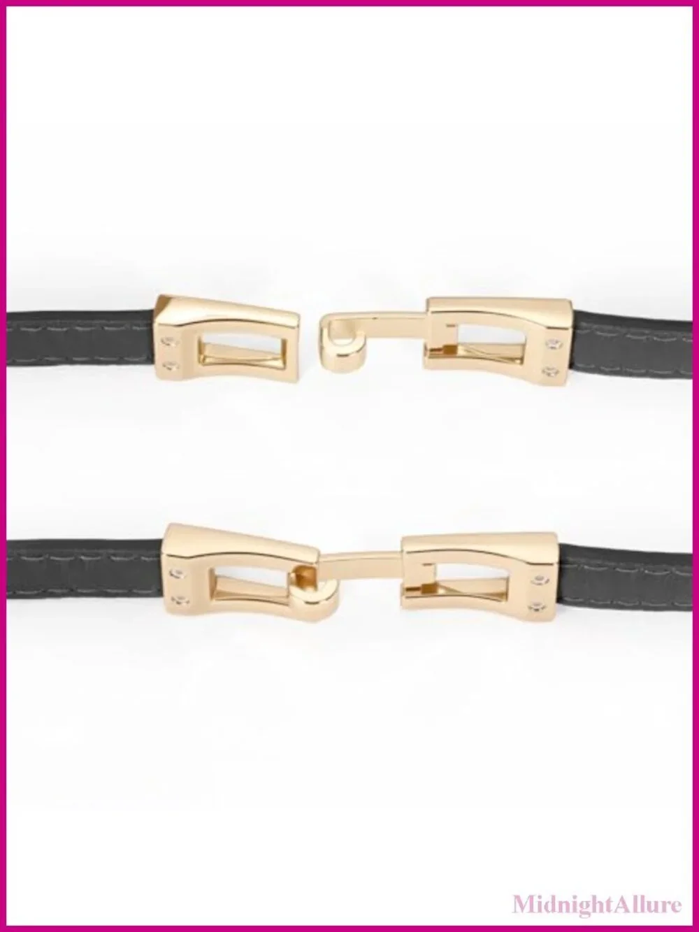 Women's Faux Leather Skinny Belt Adjustable Slide Buckle Slim Waist Belt for